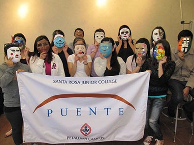 Puente students wearing masks