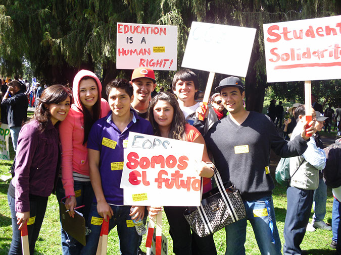 Puente students at march in Sacramento